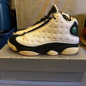 Air Jordan 13 Retro Black and White Sneakers